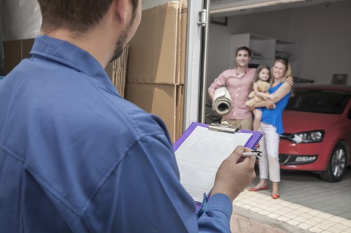 Commercial removals team managing office relocation in Hackney