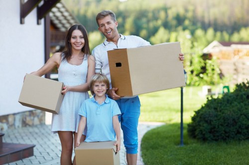 Professional man and van helping with a flat move in Hackney