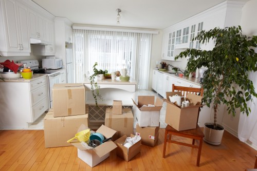 Selection of sturdy cartons and wrapping materials for local packing