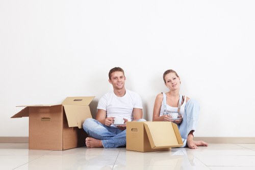 Local Hackney removal van helping with packed household items