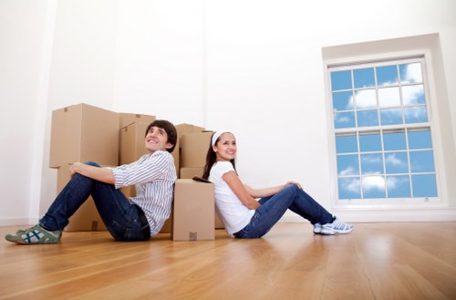 Packed moving van ready for a local Hackney relocation