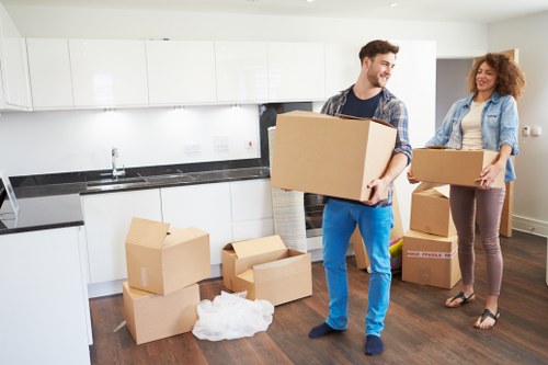 Preparing household items for a move in Hackney
