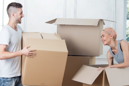 Packing and loading belongings for a Hackney house move