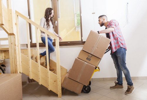Professional removal van for flat and office relocations in Hackney