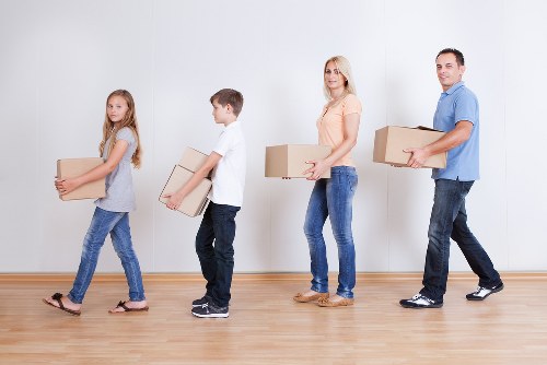 Office relocation service in Hackney with packed equipment